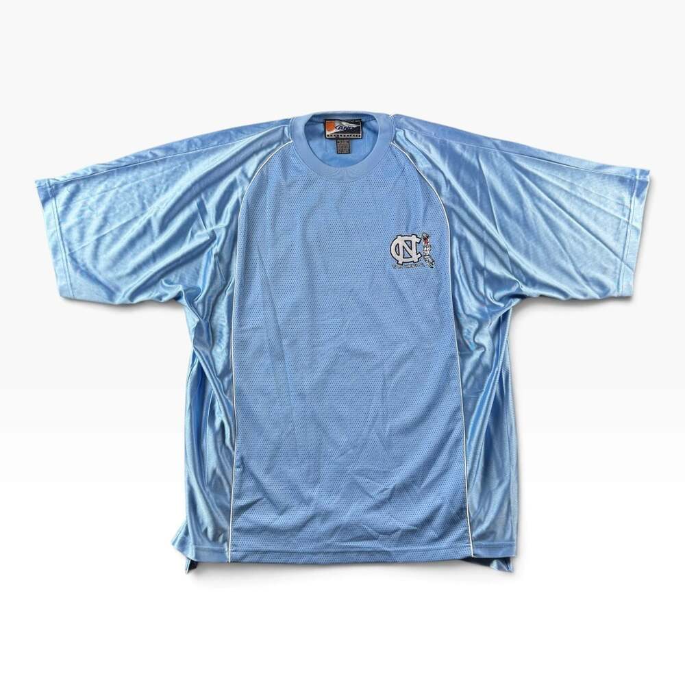 Vintage AND1 UNC Tar Heels Basketball Shirt Mens 2XL Blue Mesh Y2K Embroidered